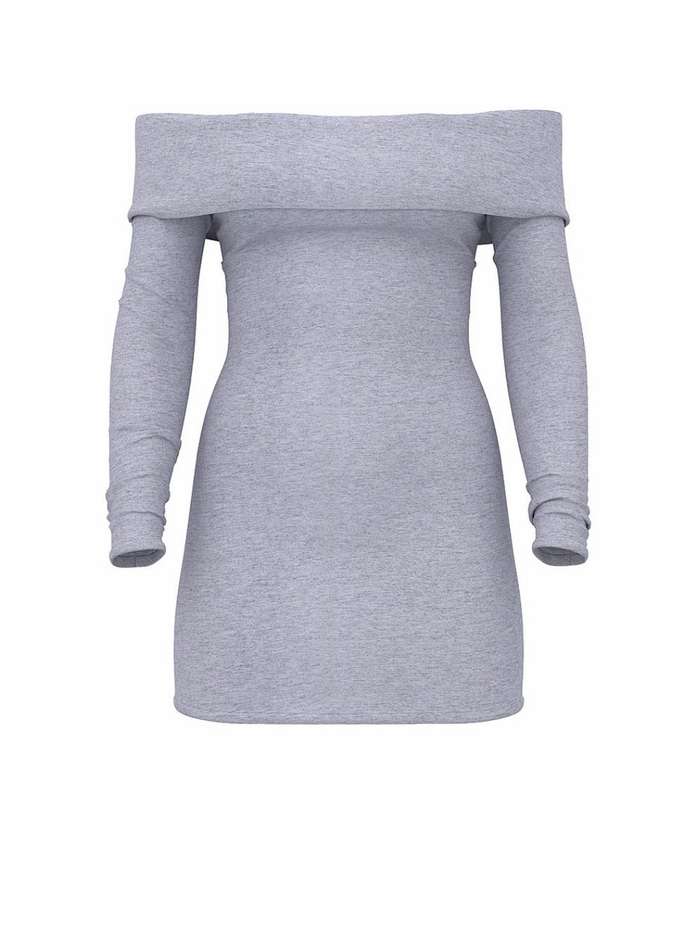 All-Day Soft Rib Off-The-Shoulder Mini Dress Size M - Picture 3 of 3